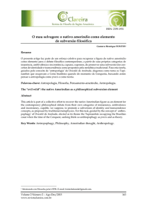 O mau selvagem: o nativo ameríndio como elemento de subversão