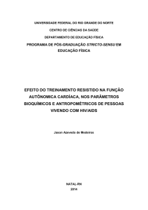 efeito do treinamento resistido na função autônomica