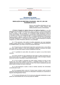 Resolução RDC/ANVISA 5 de 04/02/2013