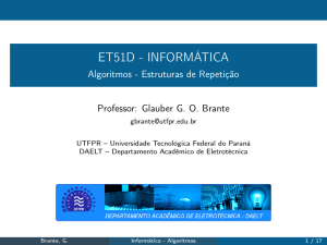 ET51D - INFORMÁTICA Algoritmos