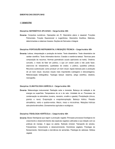 EMENTAS DAS DISCIPLINAS 1° SEMESTRE Disciplina - IFRS