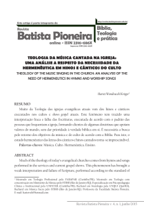 Baixar este arquivo PDF - Revista Batista Pioneira