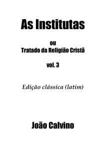 Institutas III - Protestantismo