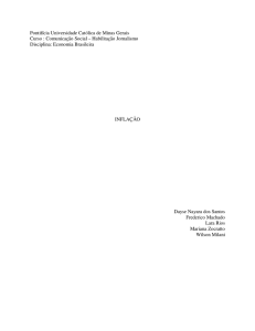 Inflação - Faculdade de Comunicação e Artes – PUC Minas