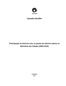 Participação no Governo Lula: as pautas da reforma urbana
