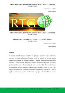 IMPACTOS SOCIOAMBIENTAIS CAUSADOS PELO LIXO NA