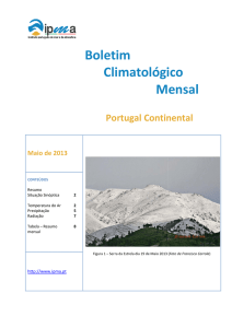 Boletim Climatológico Mensal Climatológico Mensal
