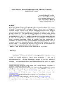 Centros de Atenção Psicossocial e Estratégia Saúde da Família