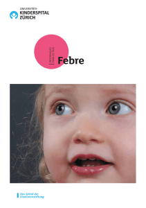 Ficha de informação "Informação para os pais: Febre"