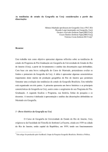 As tendências de estudo da Geografia na Uerj