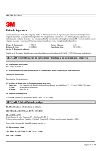 Ficha de Segurança SECÇÃO 1