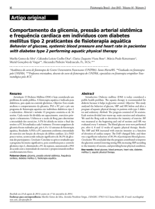 Comportamento da glicemia, pressão arterial sistêmica e frequência