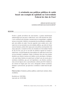 A ortodontia nas políticas públicas de saúde bucal: um exemplo de