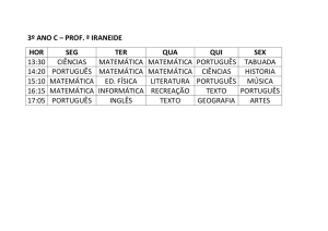 3º ANO C – PROF. ª IRANEIDE HOR SEG TER QUA QUI SEX 13:30