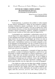 estudo de verbos codificadores de extensão ou escala