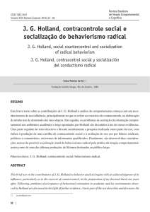 JG Holland, contracontrole social e socialização do