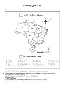 MAPA POLÍTICO – BRASIL ESTADOS BRASILEIROS