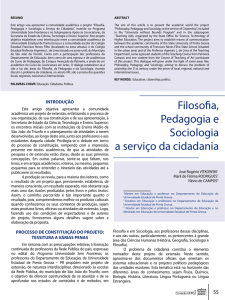 Filosofia, Pedagogia e Sociologia a serviço da cidadania