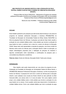 uma proposta de unidade didática com a produção de peça teatral