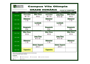 Quadro horários - Campus Vila Olímpia