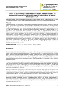 efeito da substituição do carbonato de cálcio por escória de