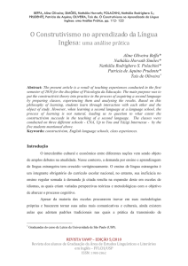O Construtivismo no Aprendizado da Língua Inglesa: uma Análise