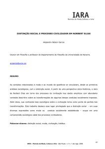 distinção social e processo civilizador em norbert elias