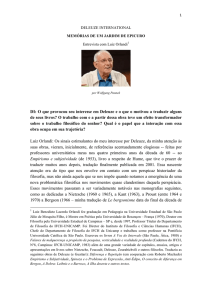 Entrevista com Luiz Orlandi - Deleuze International