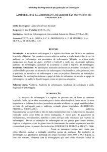 a importancia da auditoria na qualidade das anotações - Unifal-MG