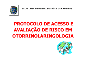 Otorrinolaringologia - Secretaria Municipal de Saúde