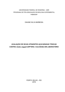 AVALIAÇÃO DE ISCAS ATRAENTES - pgbioexp