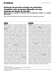 Controle da pressão arterial em pacientes atendidos pelo programa