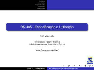 RS-485 - Especificação e Utilização - e