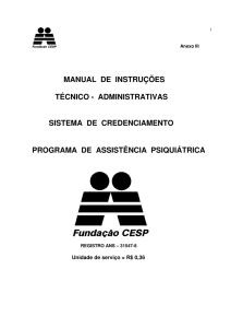 manual de instruções técnico - administrativas
