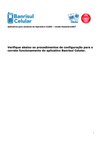 Verifique abaixo os procedimentos de configuração para