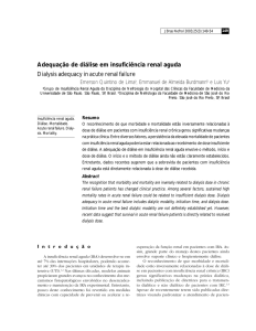 Adequação de diálise em insuficiência renal aguda Dialysis