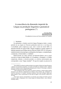 A consciência da dimensão imperial da língua na produção