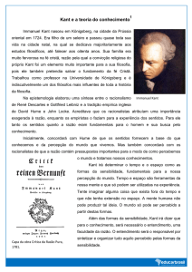 Kant e a Teoria do conhecimento