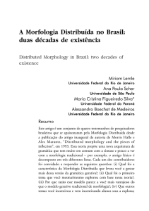 A Morfologia Distribuída no Brasil: duas décadas de existência