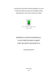 Demência Frontotemporal - Bonetti, T