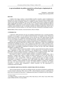 Depósito Compulsório, Imposto Inflacionário e Crescimento