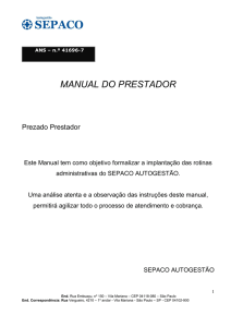 Manual TOPSAÚDE - Autogestão SEPACO