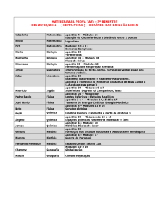 matéria para prova (aa) – 3º bimestre dia 24/08/2012 – ( sexta
