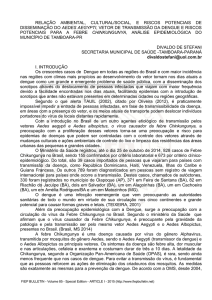 relação ambiental, cultural/social, e riscos potenciais de