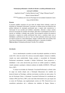 Orientação profissional: o desafio de discutir a escolha profissional