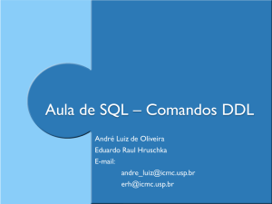 SQL – Comandos DDL