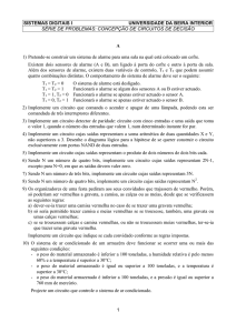 CONCEPÇÃO DE CIRCUITOS DE DECISÃO 1 A 1) Pretende-se