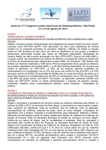 Anais do 17º Congresso Latino Americano de Odontopediatria / São