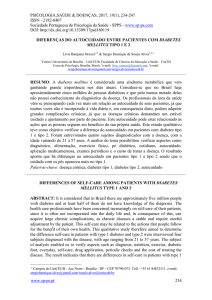 DIFERENÇAS DO AUTOCUIDADO ENTRE PACIENTES COM