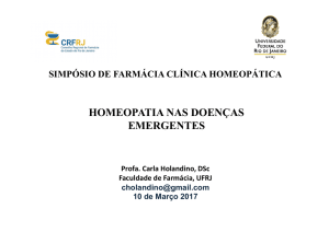 Homeopatia nas Doenças Emergentes